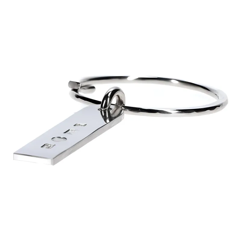 Werkstatt Munchen Name Plate Silver Keyring-2