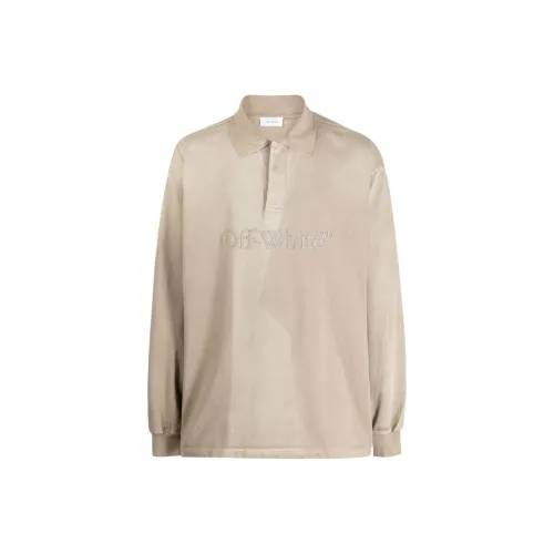 OFF WHITE Laundry Logo embossed Polo Shirt