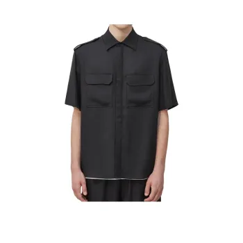 Neil Barrett Epaulettes Short Sleeved Straight Hem Shirt