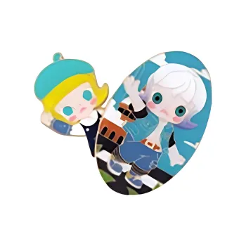 POP MART Molly X Warner Anniversary Collection Badge Blind Box Products Single Mystery Box/Full Box 12 Pcs