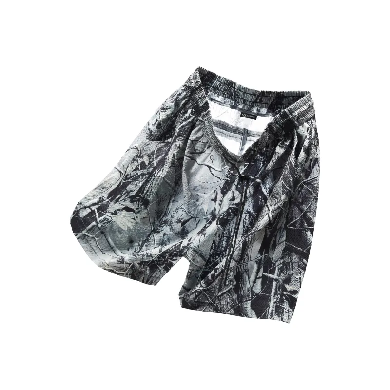 GNOMESHGH Casual Shorts Unisex Jungle Adventure Gray-2