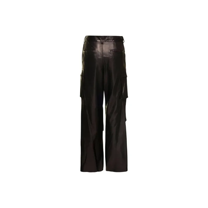 SALVATORE SANTORO Leather Pants Women's Black-1