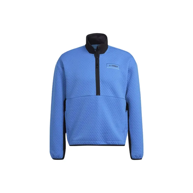 Adidas TERREX HIKE HALF-ZIP FLEECE Sweatshirt Men's Impact Blue-0