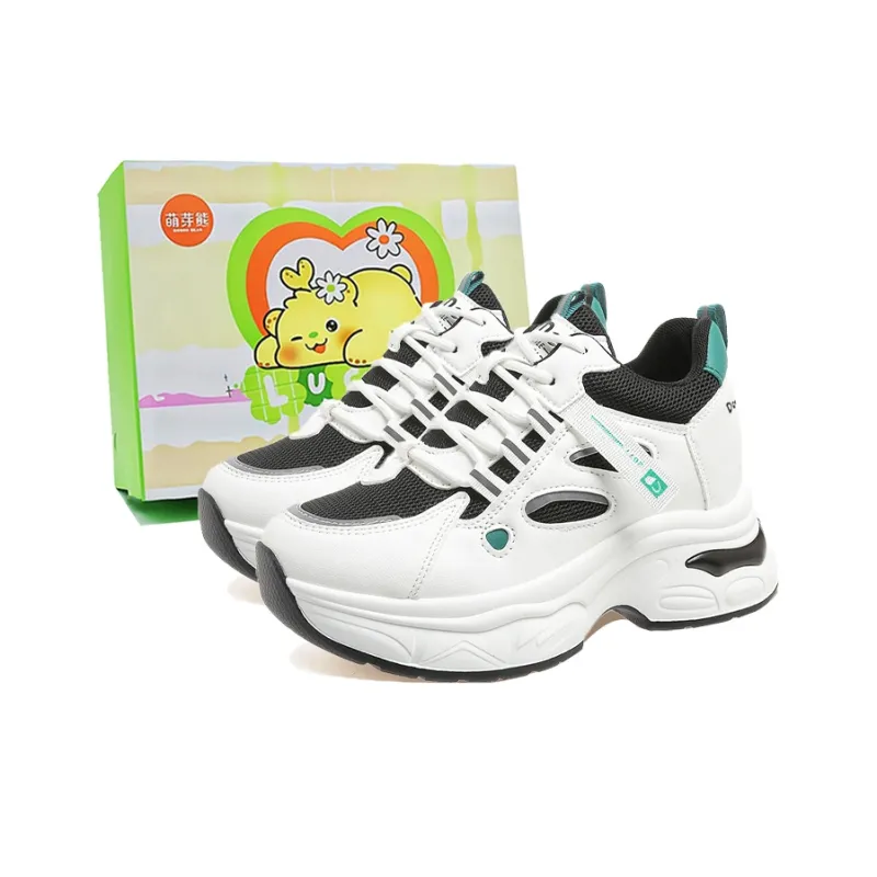 Budding Bear Anti-Slip Wear-Resistant Breathable Height Increasing Low-Top Chunky Sneakers Women's Box-10