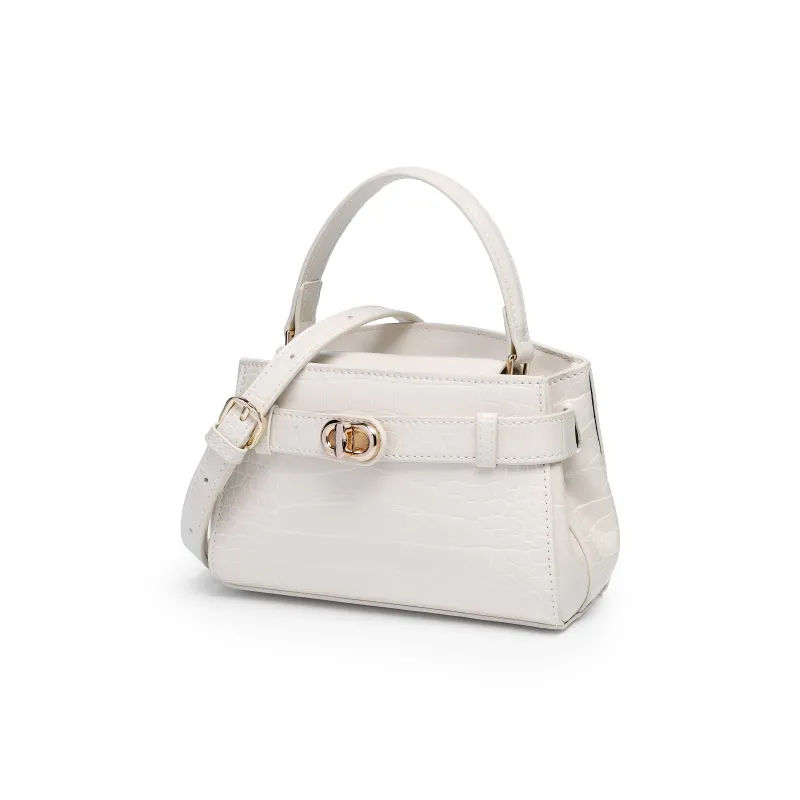 Mulinsen Crocodile Pattern Kelly Bag PU Handbag Trumpets Women's Multicolor-1