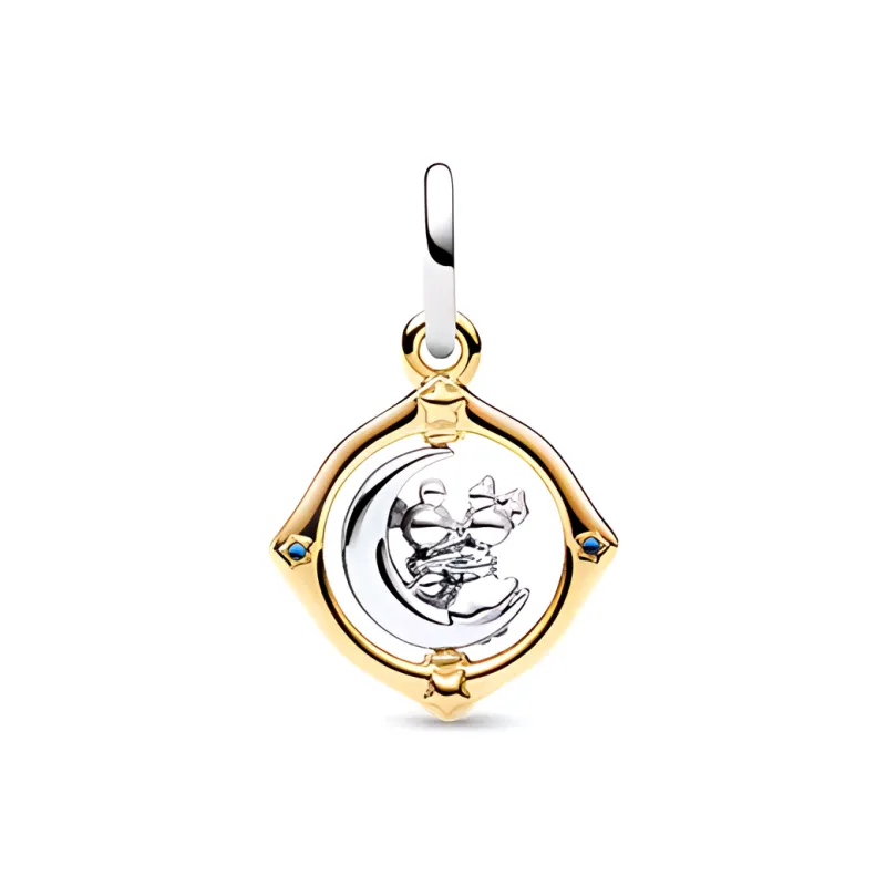 Pandora Gold Plated Copper Silver Alloy 925 Sterling Silver Glass Enamel Pendants Women's Gold-2