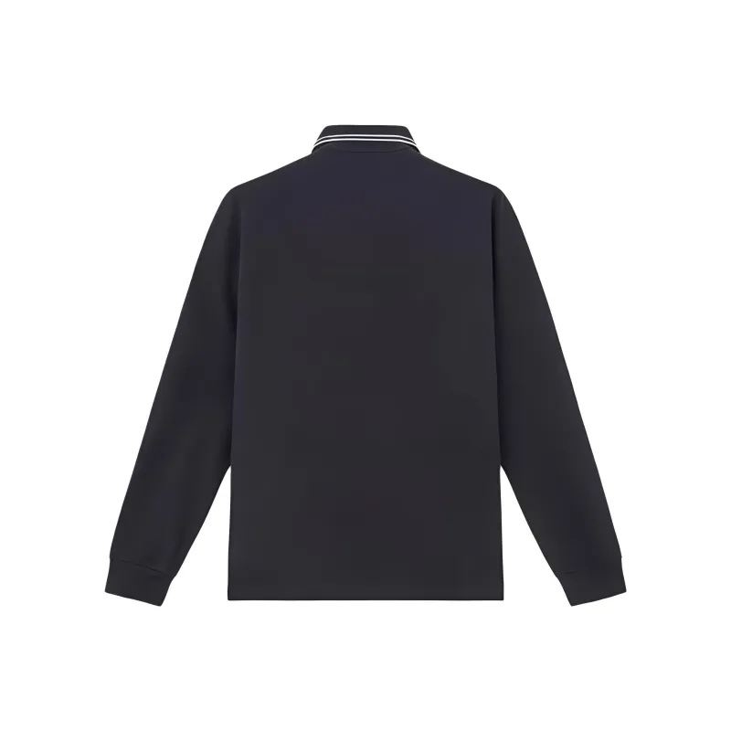 STONE ISLAND Compass Patch Long Sleeved Polo Shirt-1