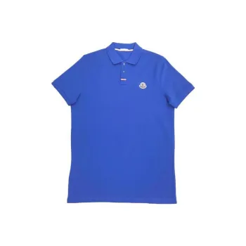 Moncler Polo Shirts Men Blue
