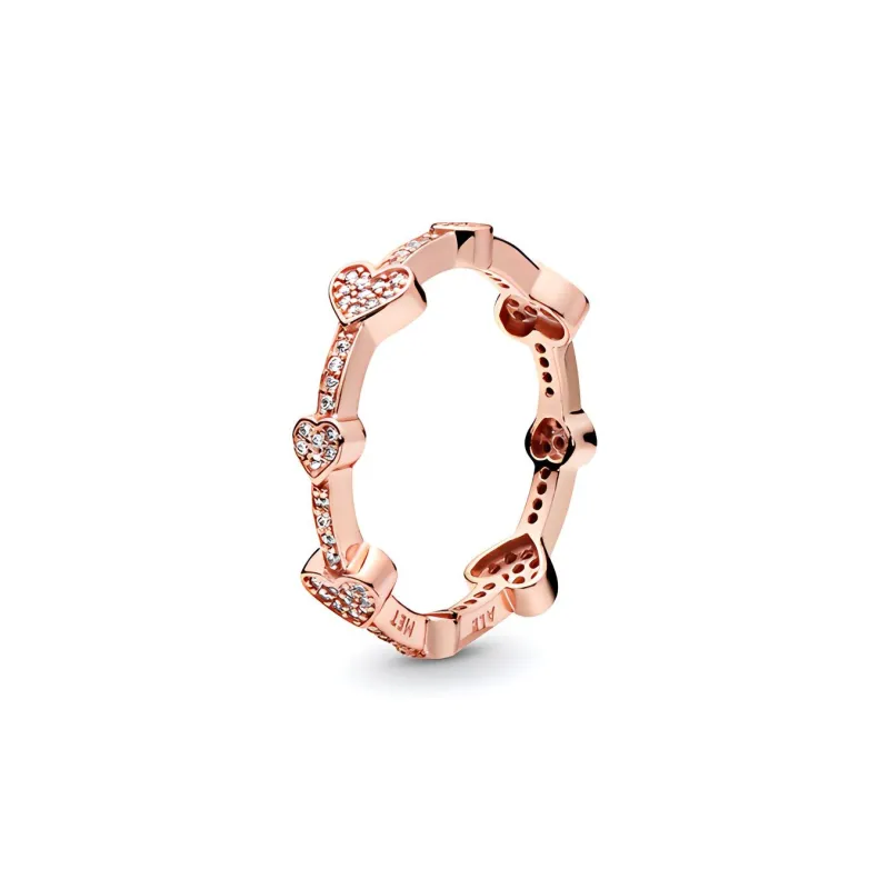 Pandora Copper-Silver Alloy Rings Women's Rose Gold-1