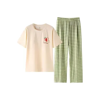ZAO FU NIAO Pajama Set Women's Apricot Strawberry