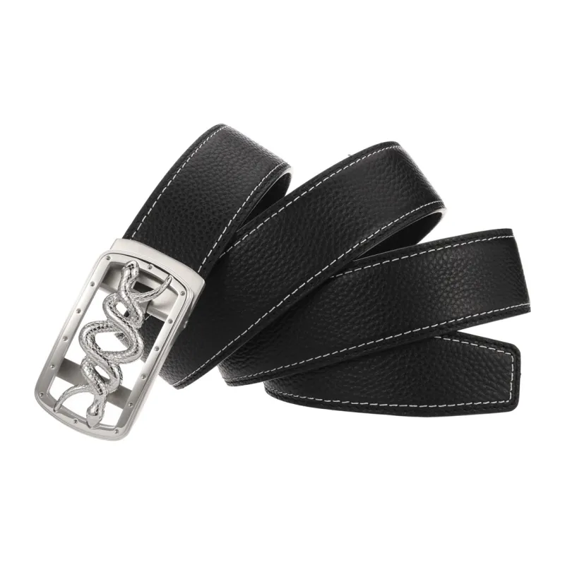 JONNY MOORE Top Grain Cow Leather Belts Men's 3.5cm-2