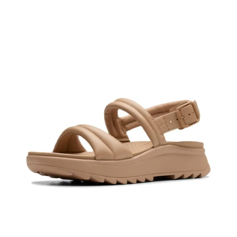 Clarks DashLite Surf Fiber Collection One Strap Sandals Women's Brown-1