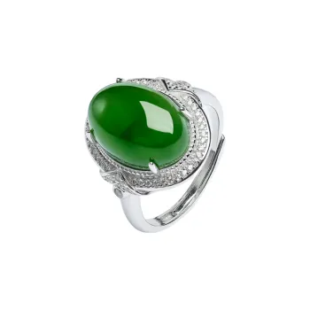 Oriental Jade Rings Jasper Women's