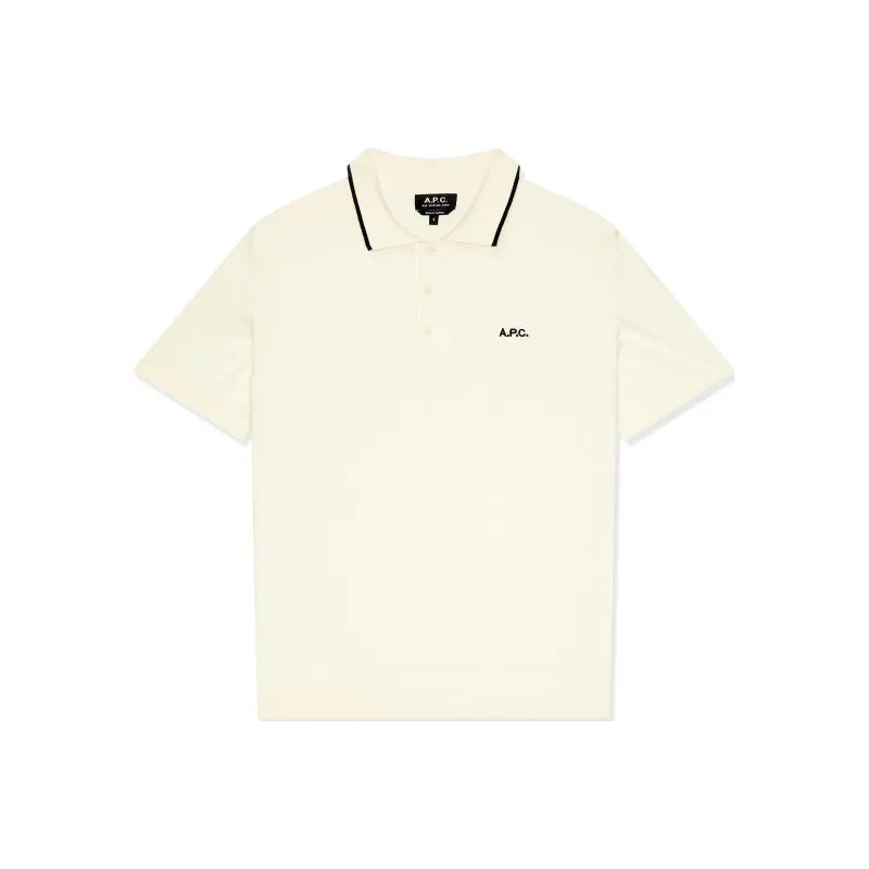 A.P.C Flynn Logo Embroidered Short Sleeved Polo Shirt-0