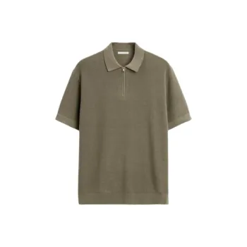 ZARA Polo Shirt Men's Light Khaki