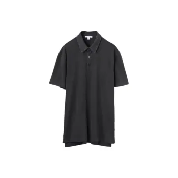 JAMES PERSE Sueded jersey Polo Shirt