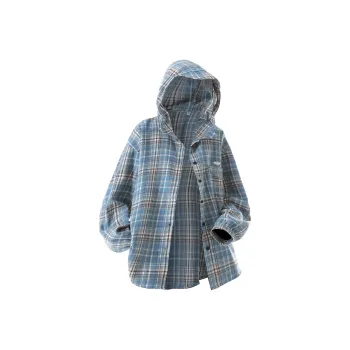 FASTFISH Shirt Unisex Blue Plaid