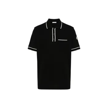 Moncler SS24 Polo Shirt Men's Black