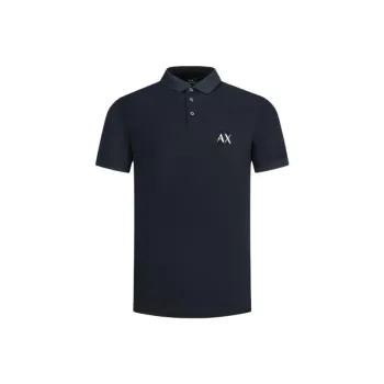 ARMANI EXCHANGE SS24 Polo Shirt Men's Navy Blue