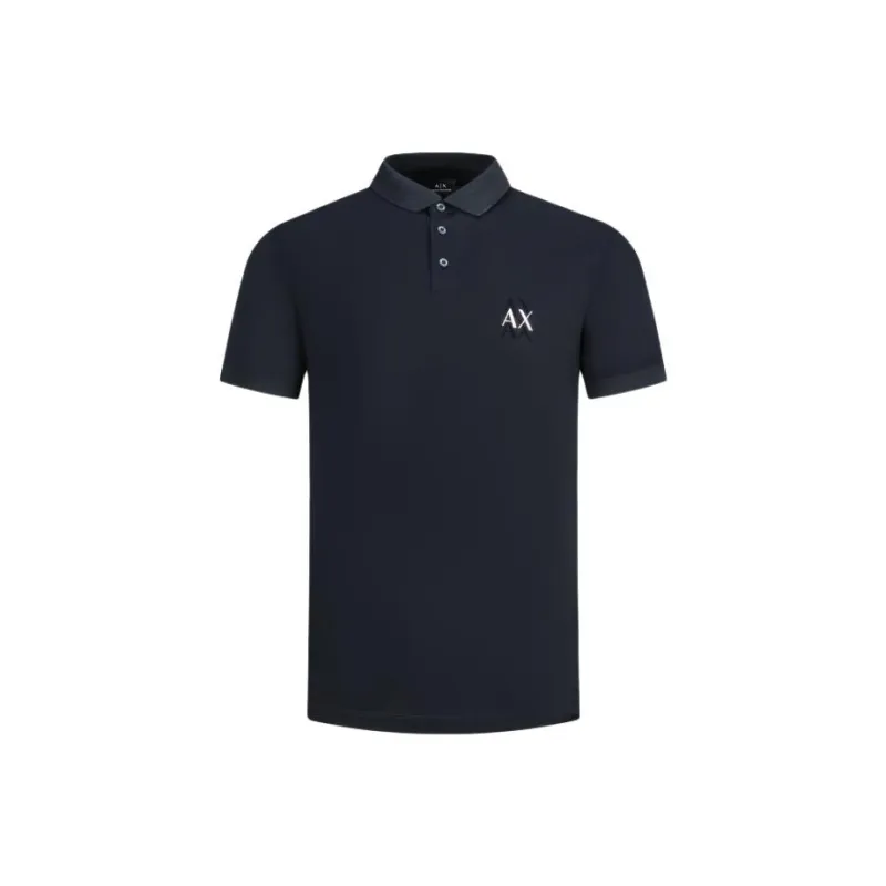 ARMANI EXCHANGE SS24 Polo Shirt Men's Navy Blue-0