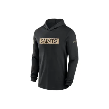Nike New Orleans Saints Sideline Men's Nike Dri FIT Nfl Long Sleeve Hooded Top