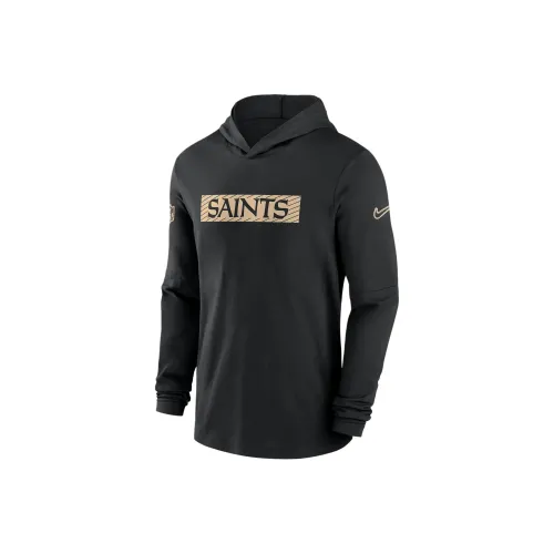 Nike New Orleans Saints Sideline Men's Nike Dri FIT Nfl Long Sleeve Hooded Top