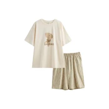 Peninsula City Pajama Set High quality Fabric Men's Apricot