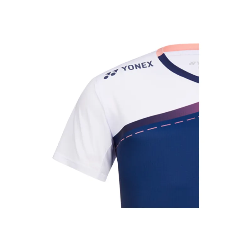YONEX Badminton Jersey Men's White Navy Blue-3