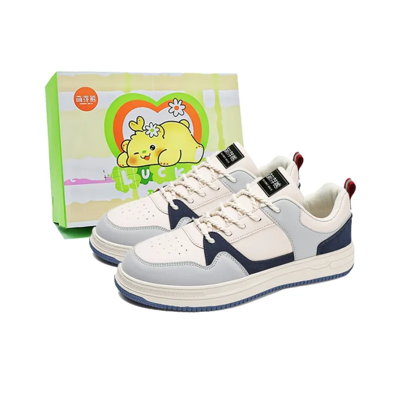 Budding Bear Anti Slip And Wear Resistant Lightweight Height Increasing Low Top Skateboard Shoes Men's Box-0