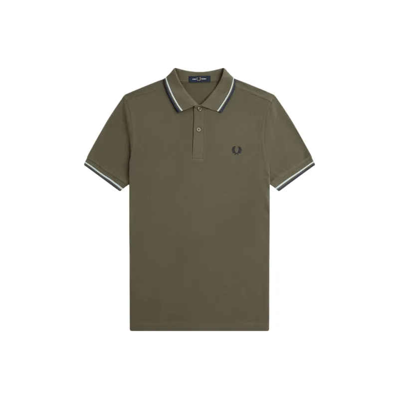 FRED PERRY Polo Shirt Men's Laurel Wreath Green-0