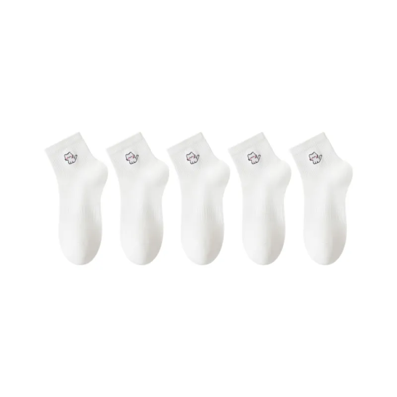 MIIOW Mid Calf Socks Women's 5 Pack-12