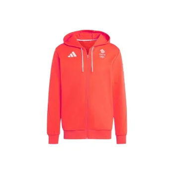 Adidas UK Training Top Olympics Collection TEAM GB HOODIE Sweatshirt Men's Bright Red