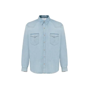 CELINE Buttoned Denim Long Sleeved Shirt
