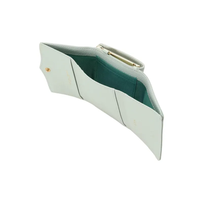 Disney Cow Leather Wallet Women's Light Green-5