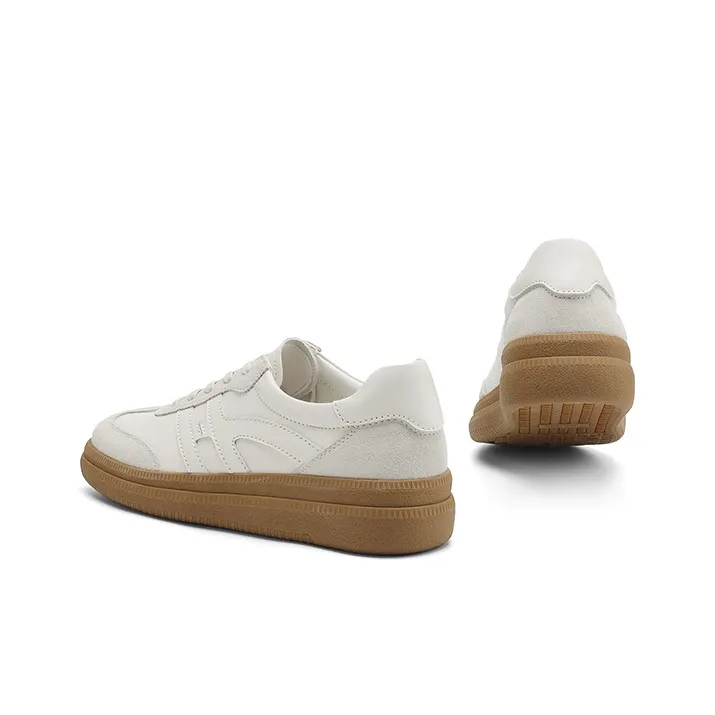 HANG TEN Low Top Skateboard Shoes Women's White Gray-3