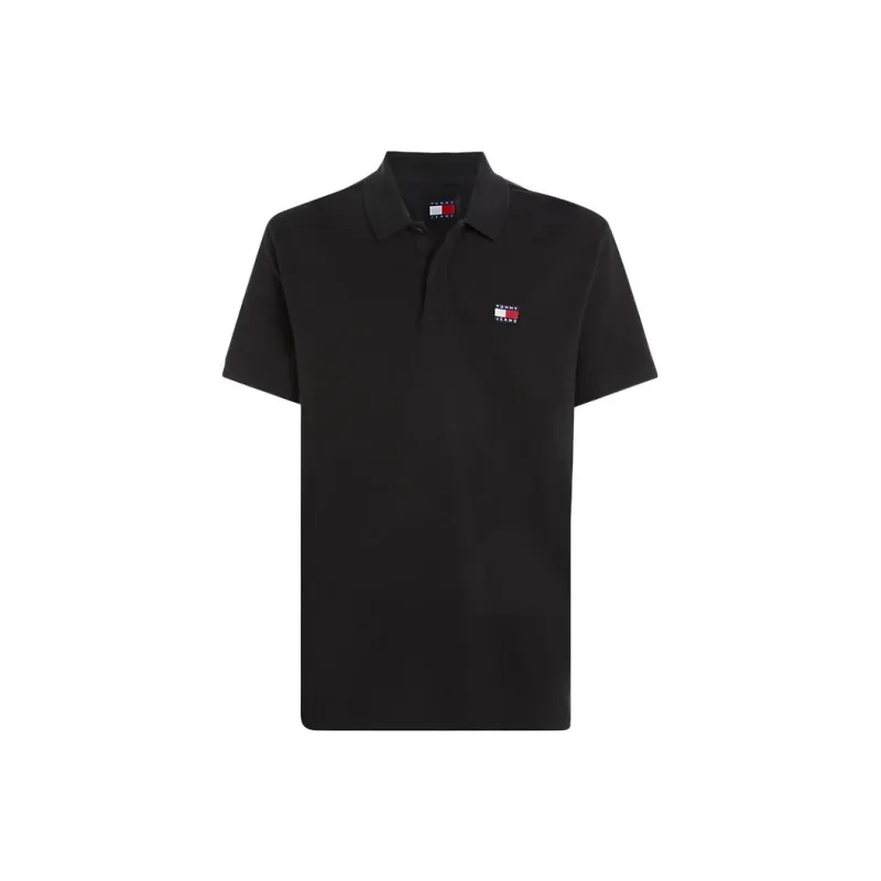 Tommy Hilfiger Badge Regular Fit Polo Shirt Men's Black-0