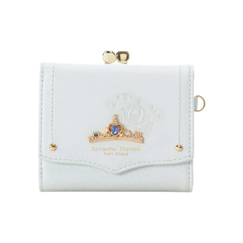 Disney Cow Leather Wallet Women's White-0