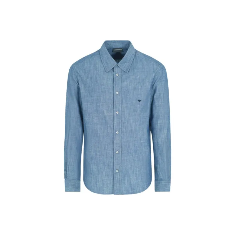 EMPORIO ARMANI Cotton Chambray Shirt-0