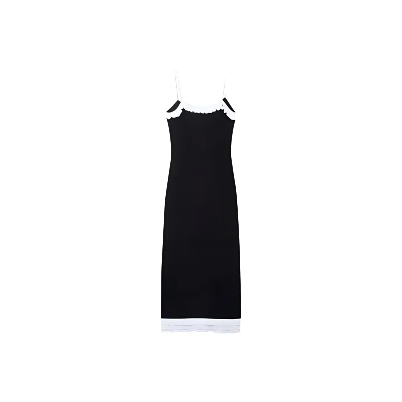 Bebe SS24 Slip Dress Women's Black White-1