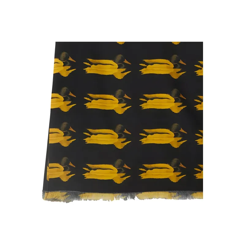 Burberry Animal-Printed Frayed-Edge Mini Skirt-4
