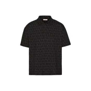 Valentino Toile Iconographe Straight Hem Polo Shirt