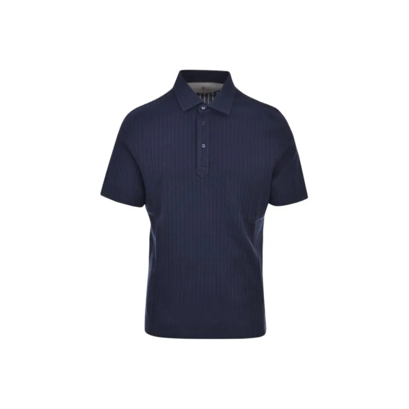 Brunello Cucinelli Ribbed knit Polo Shirt-0