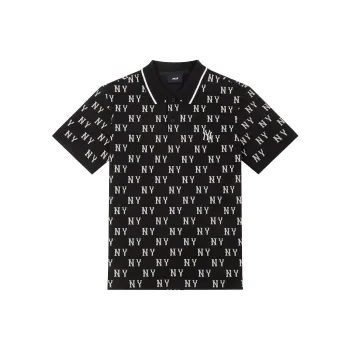 MLB Monogram NEW YORK YANKEES SS25 Polo Shirt Unisex Black