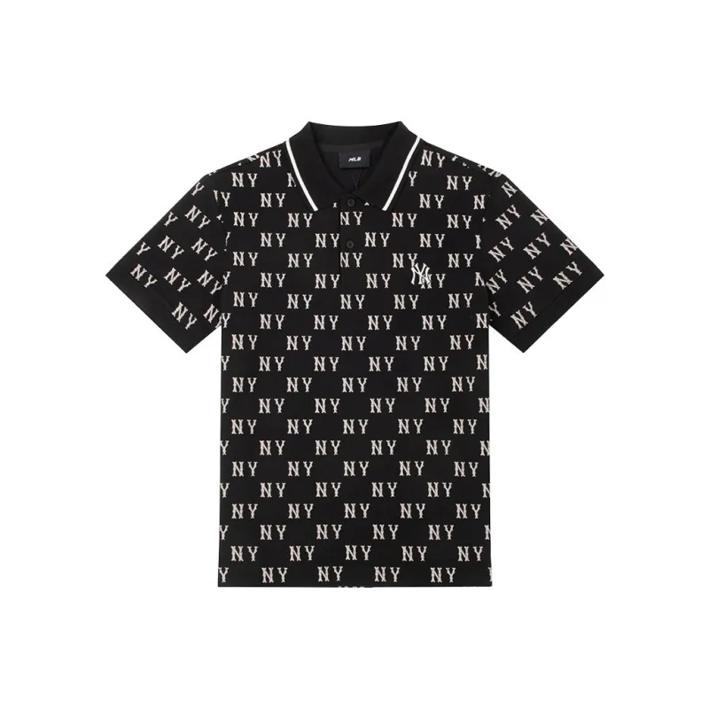 MLB Monogram NEW YORK YANKEES SS25 Polo Shirt Unisex Black-0