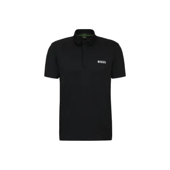 HUGO BOSS Logo Printed Degrade-Jacquard Polo Shirt