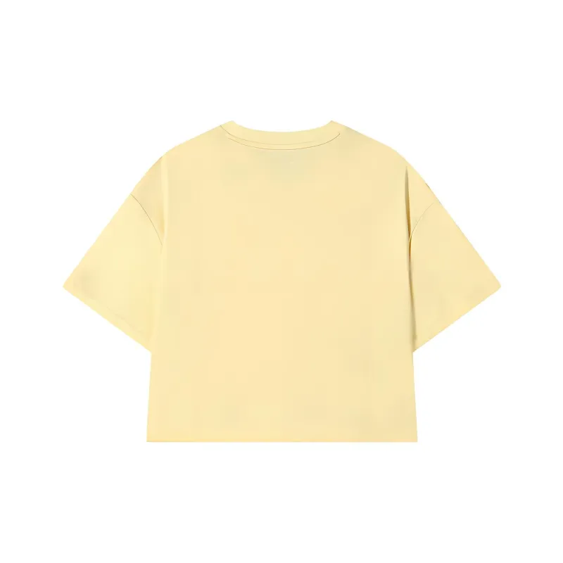 FILA Crop Tops Women's Light Milk Yellow-1
