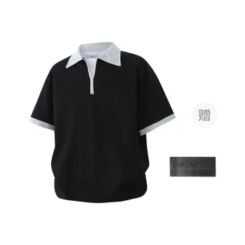 OGEK Polo Shirt Unisex Black Comes With Brooch