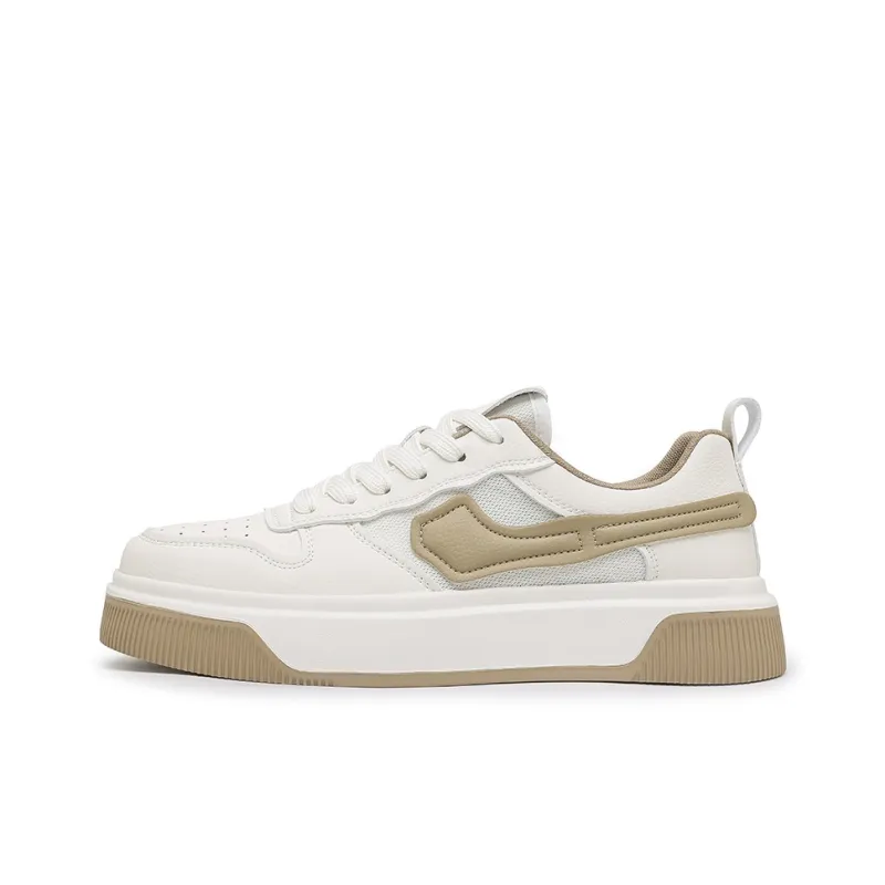 SENGUIBUCK Small White Shoes Slip Resistant And Breathable Low Top Skateboard Shoes Men's-2