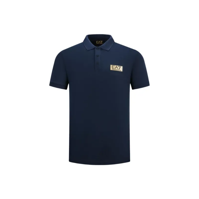 EMPORIO ARMANI EA7 SS24 Polo Shirt Men's Navy Blue-0