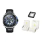 Black Leather Natural Blue Needle Men's[Box Limited Edition]